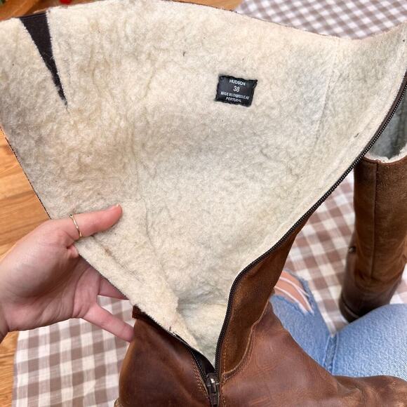 Bos. & Co. Hudson Waterproof Boot in Cognac / Redwood Gobi / Suede - Picture 8 of 16